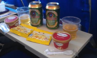 Essen im Flugzeug